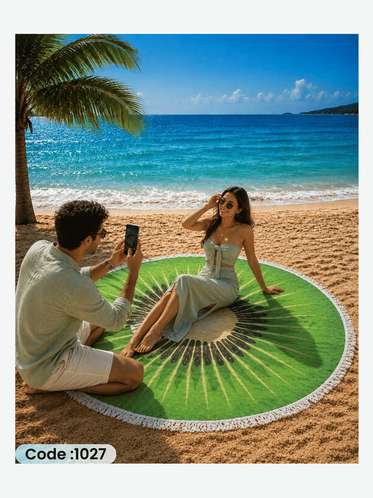 Kiwi Slice Round Beach Blanket – Code 1027
