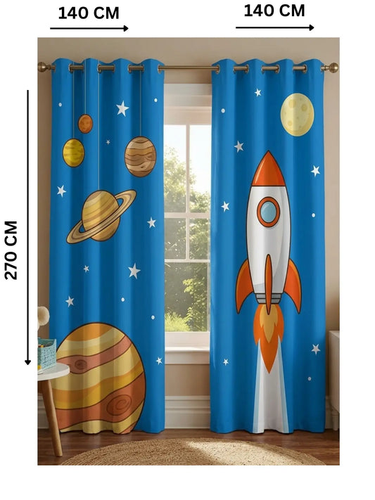 Space Adventure - ستارة أطفال 280سم×270 سم | طباعة ديجيتال