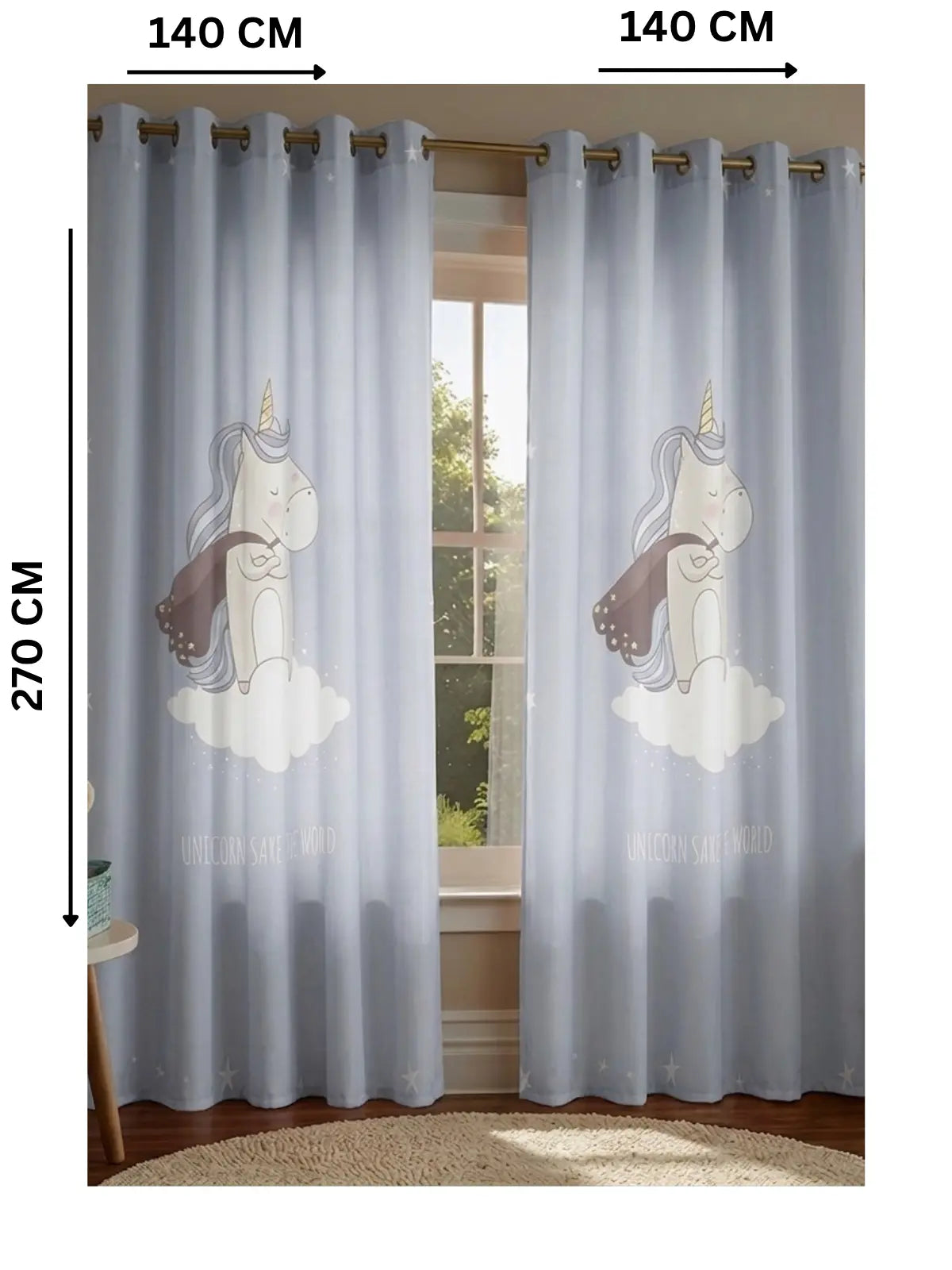 Unicorn Cloud - ستارة أطفال 280سم×270 سم | طباعة ديجيتال