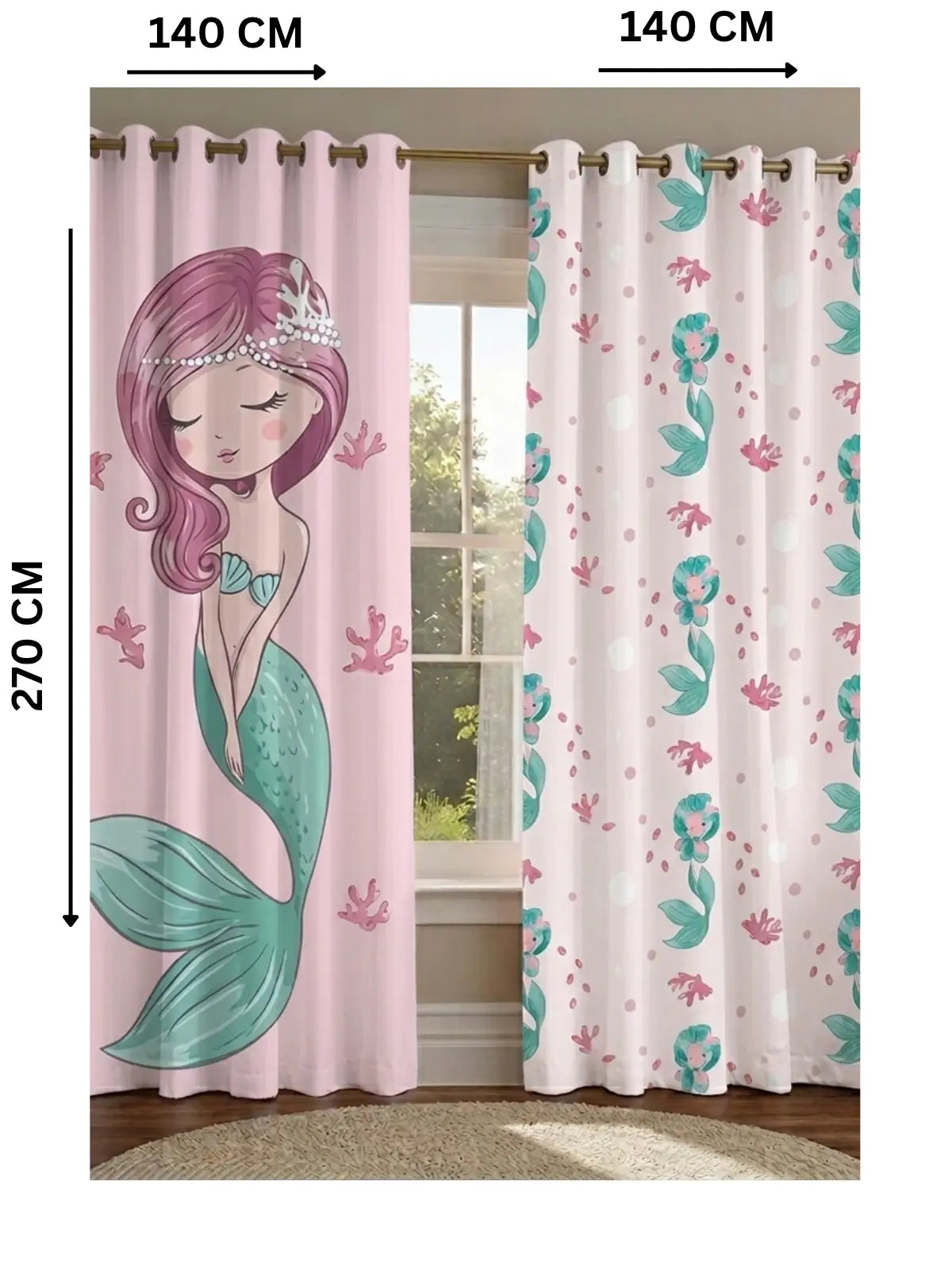 Mermaid Dream - ستارة أطفال 280سم×270 سم | طباعة ديجيتال