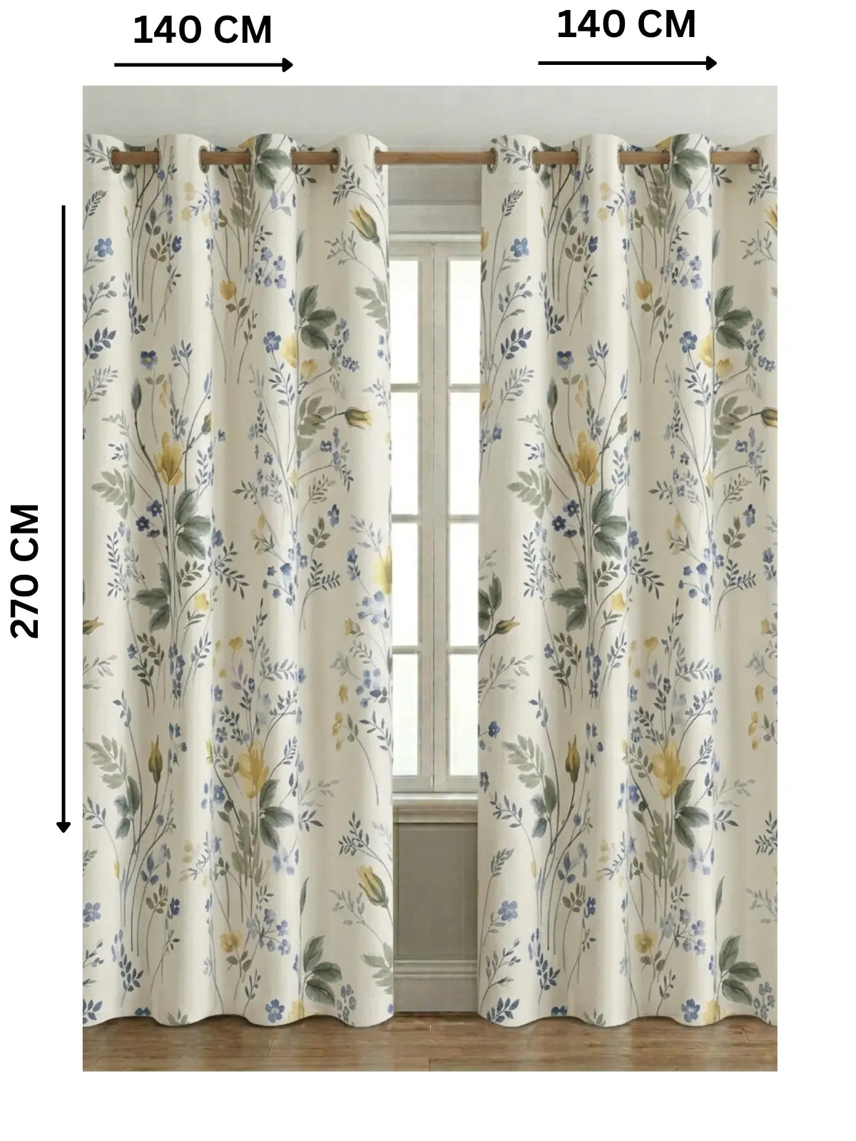Soft Flowers - ستارة قطيفة همر 280سم×270 سم | طباعة ديجيتال