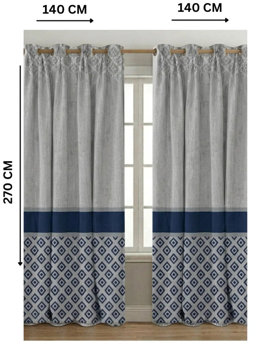 Blue Diamond - ستارة قطيفة همر 280سم×270 سم | طباعة ديجيتال