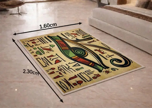 بديل سجاد فرعوني فاخر – تصميم عين حورس والنقوش الهيروغليفية