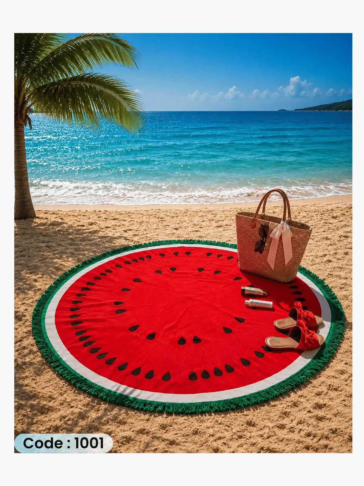 Beach Blankets | Premium Round Linen Beach Mats