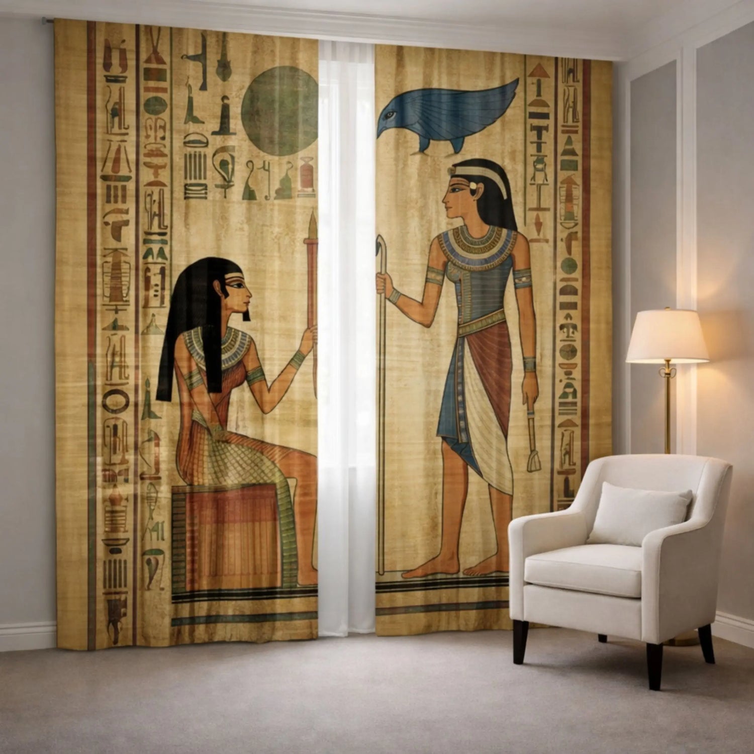 ستائر فرعونية | Pharaonic Curtains Inspired by Ancient Egypt