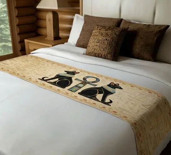 Egyptian Pharaonic Bed Runner | رانر سرير ديكور فرعوني