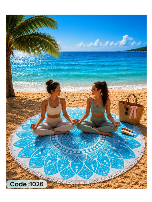 Ocean Mandala Round Beach Blanket – Code 1026