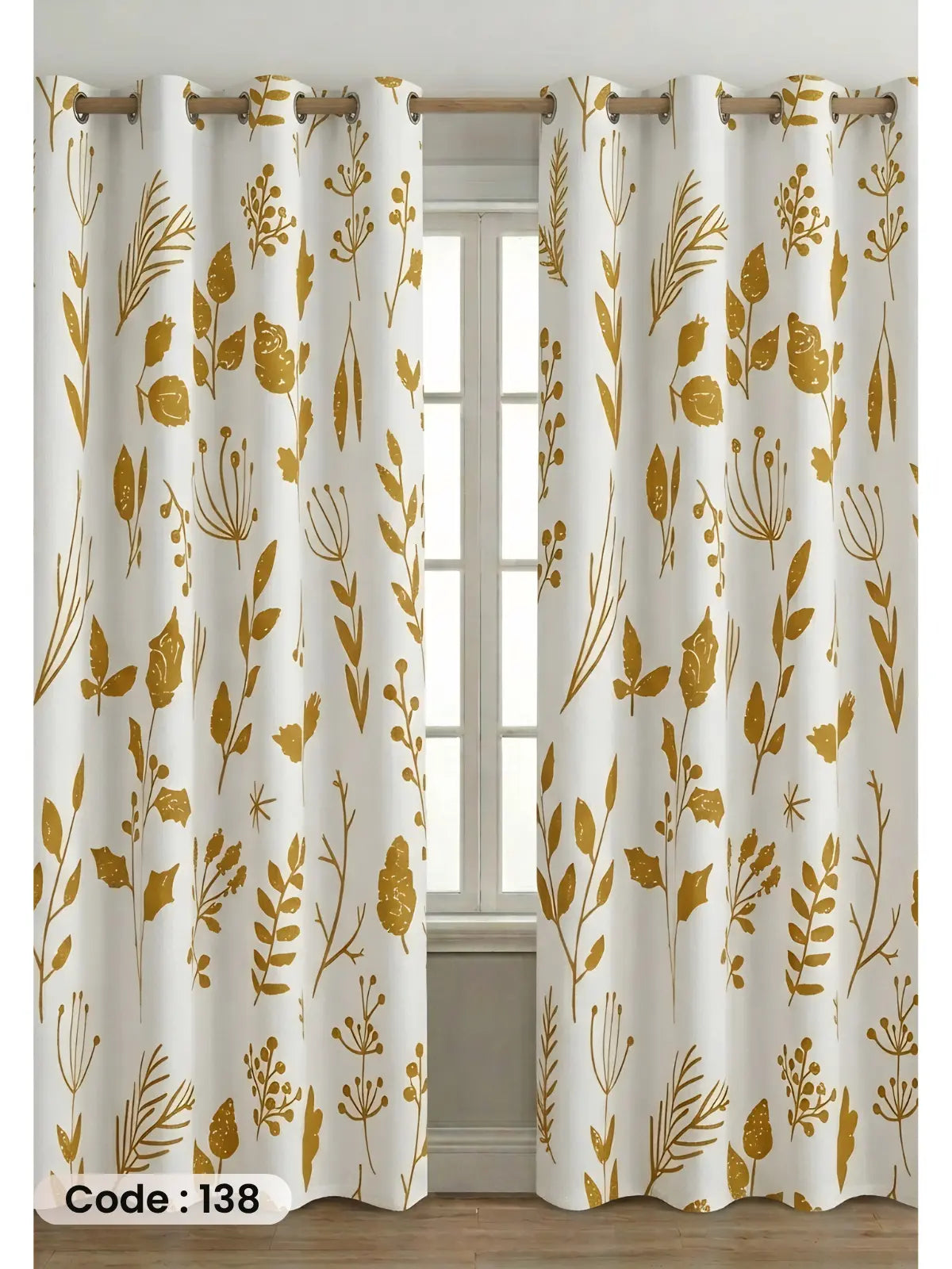 Botanical Style - ستارة قطيفة همر  280سم×270 سم | طباعة ديجيتال