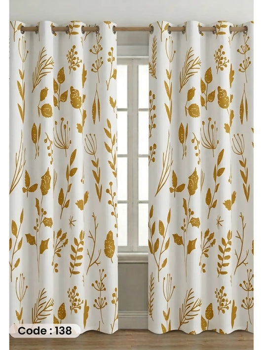 Botanical Style - ستارة قطيفة همر  280سم×270 سم | طباعة ديجيتال