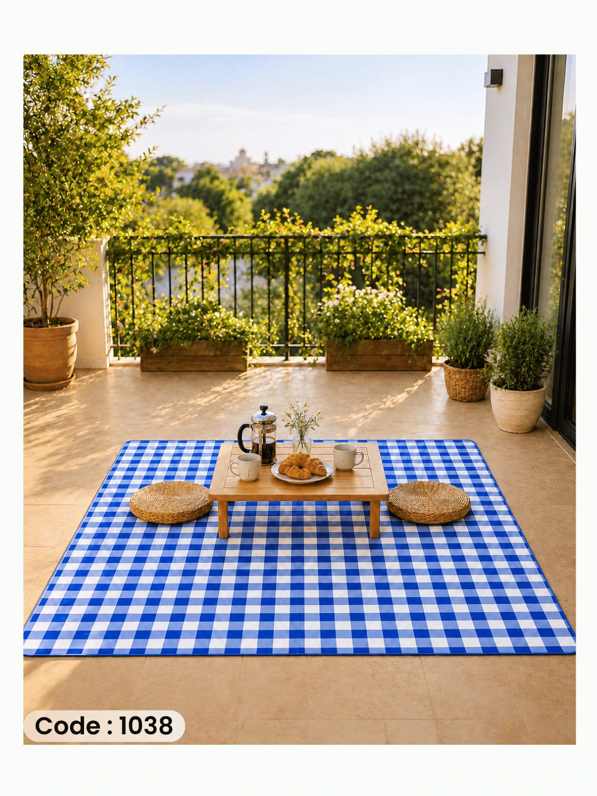 Classic Gingham Picnic Tablecloth | Premium Cotton Collection - مفرش كاروهات كلاسيك للحدائق والرحلات – قطن فاخر