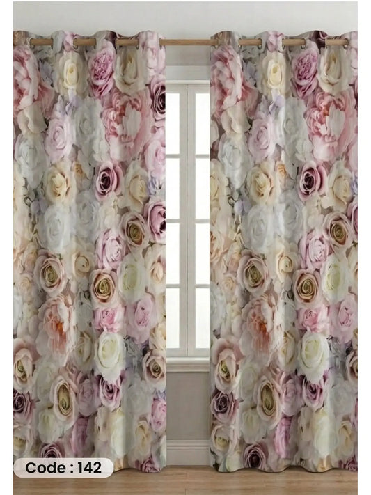 Romantic Roses  - ستارة قطيفة همر ورود ناعمة  280سم×270 سم | طباعة ديجيتال