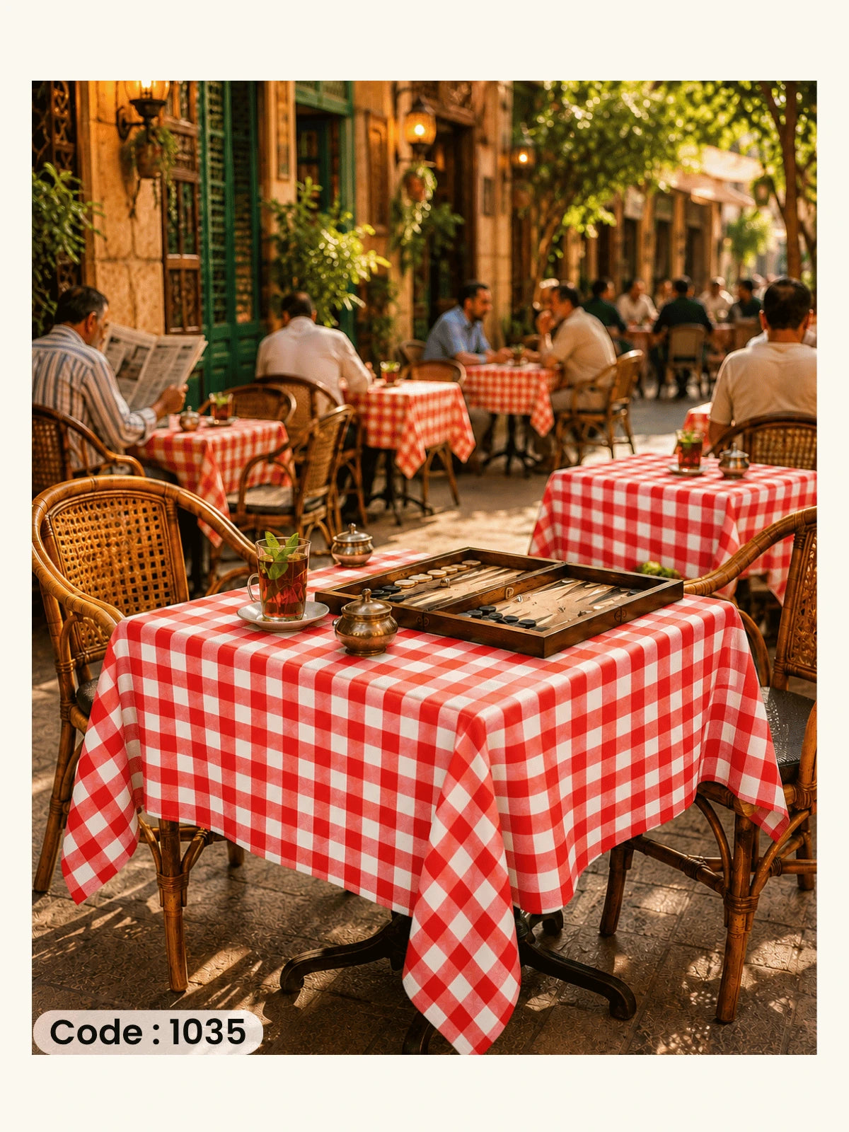 Classic Gingham Picnic Tablecloth | Premium Cotton Collection - مفرش كاروهات كلاسيك للحدائق والرحلات – قطن فاخر