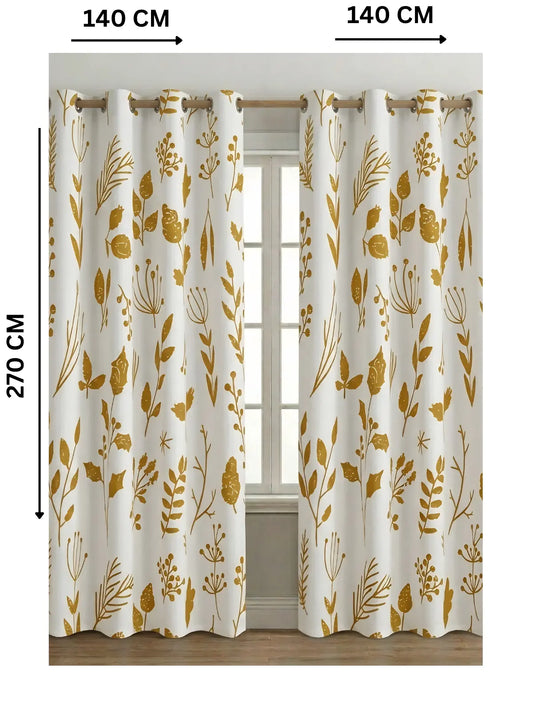 Botanical Style - ستارة قطيفة همر  280سم×270 سم | طباعة ديجيتال