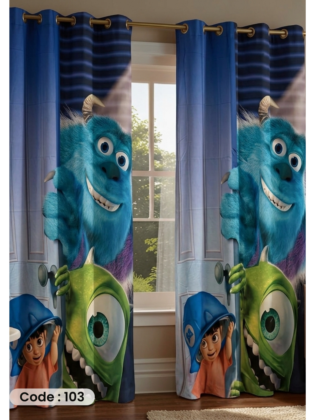 Monster Fun - ستارة أطفال بتصميم الوحوش الكيوت 140×270 سم | طباعة ديجيتال