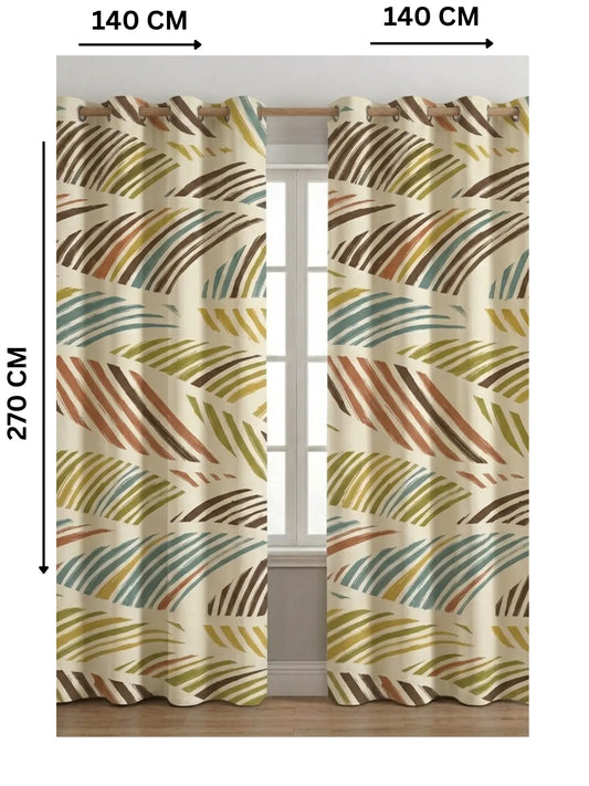 Tropical Leaves - ستارة قطيفة همر  280سم×270 سم | طباعة ديجيتال