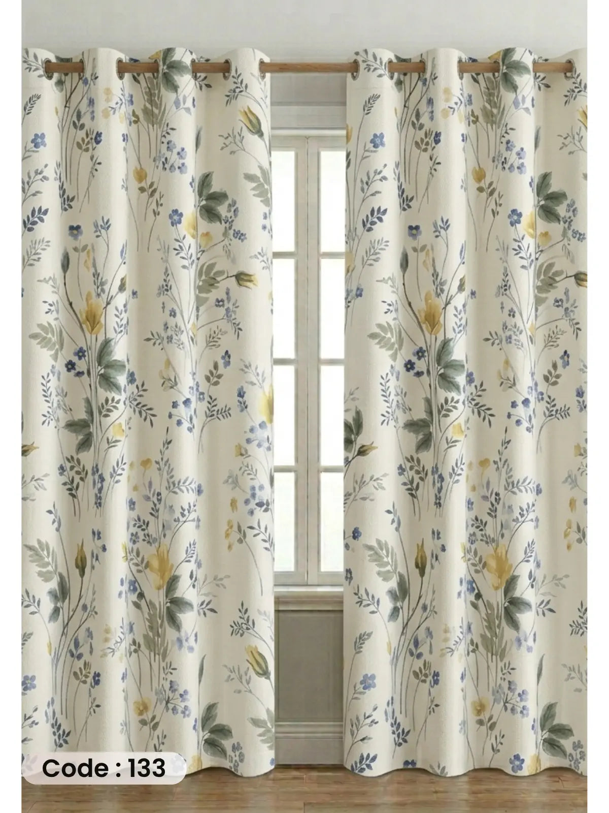 Soft Flowers - ستارة قطيفة همر  280سم×270 سم | طباعة ديجيتال