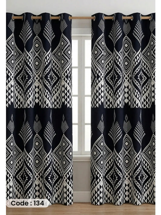 Geometric Pattern - ستارة قطيفة همر  280سم×270 سم | طباعة ديجيتال