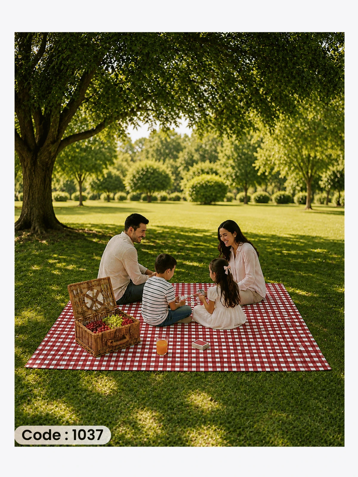 Classic Gingham Picnic Tablecloth | Premium Cotton Collection - مفرش كاروهات كلاسيك للحدائق والرحلات – قطن فاخر