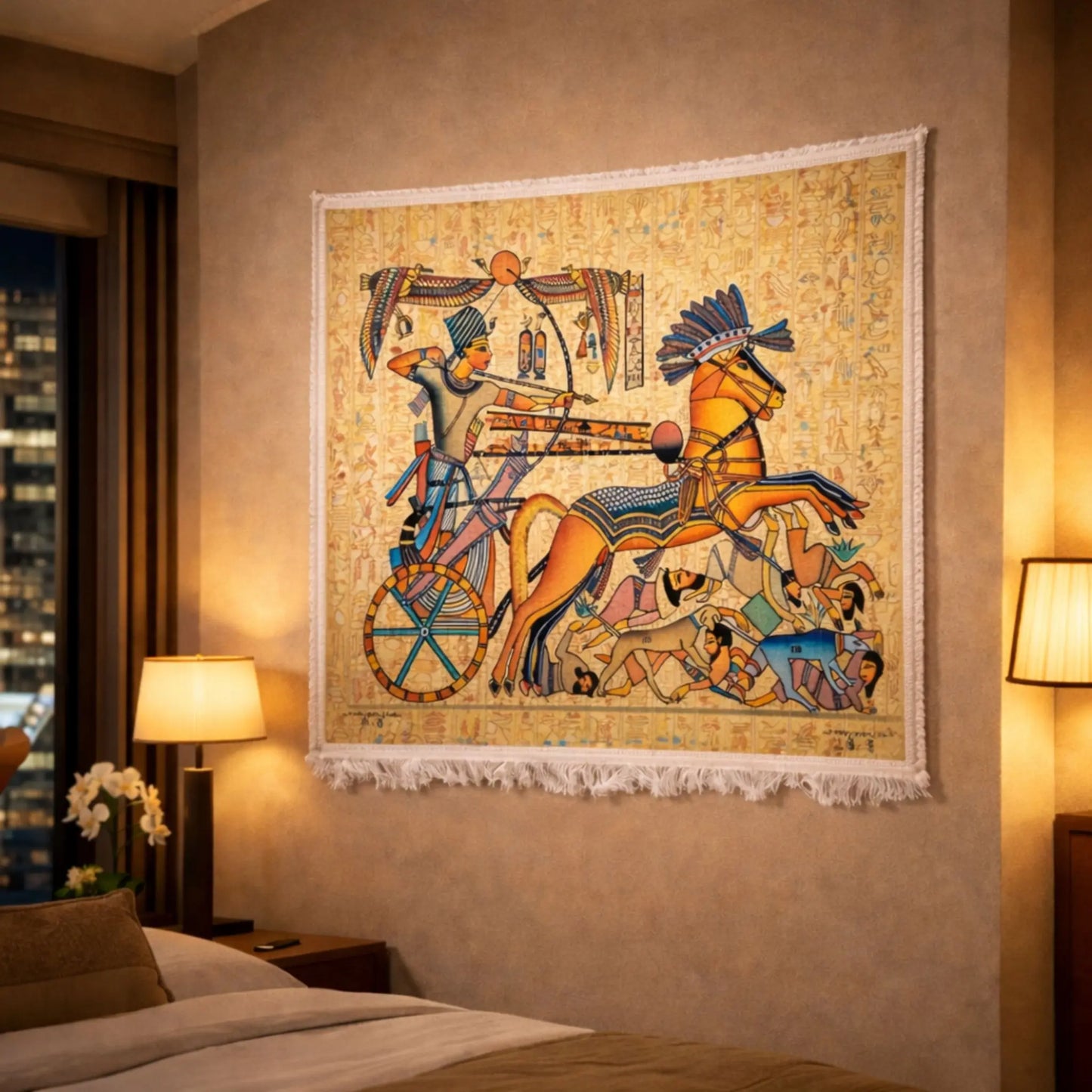 ancient-egypt-pharaoh-chariot-wall-rug