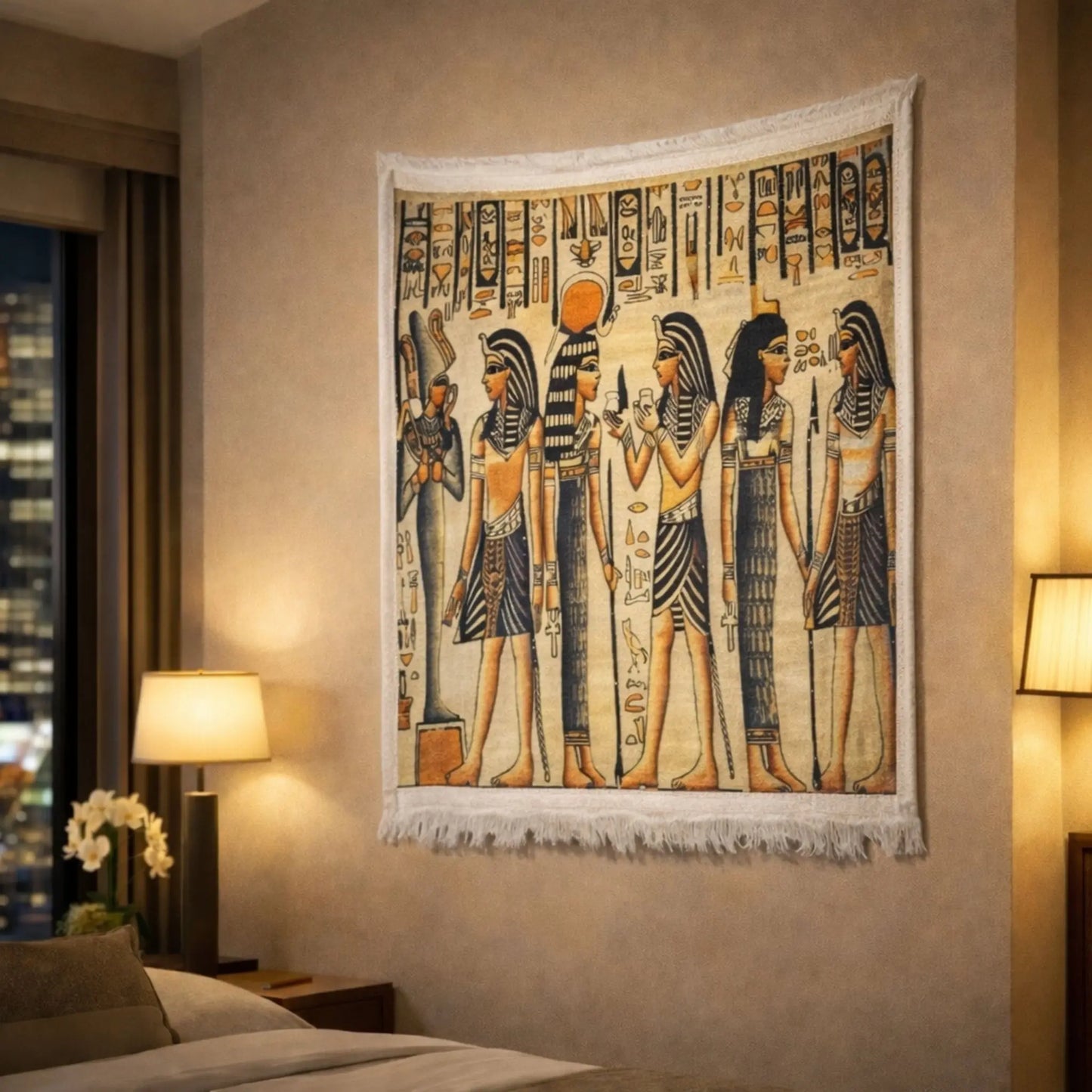 ancient Egyptian pharaoh wall rug