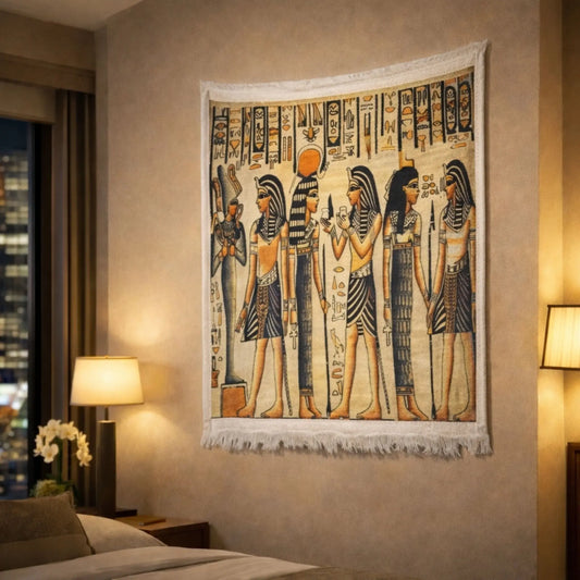 ancient Egyptian pharaoh wall rug