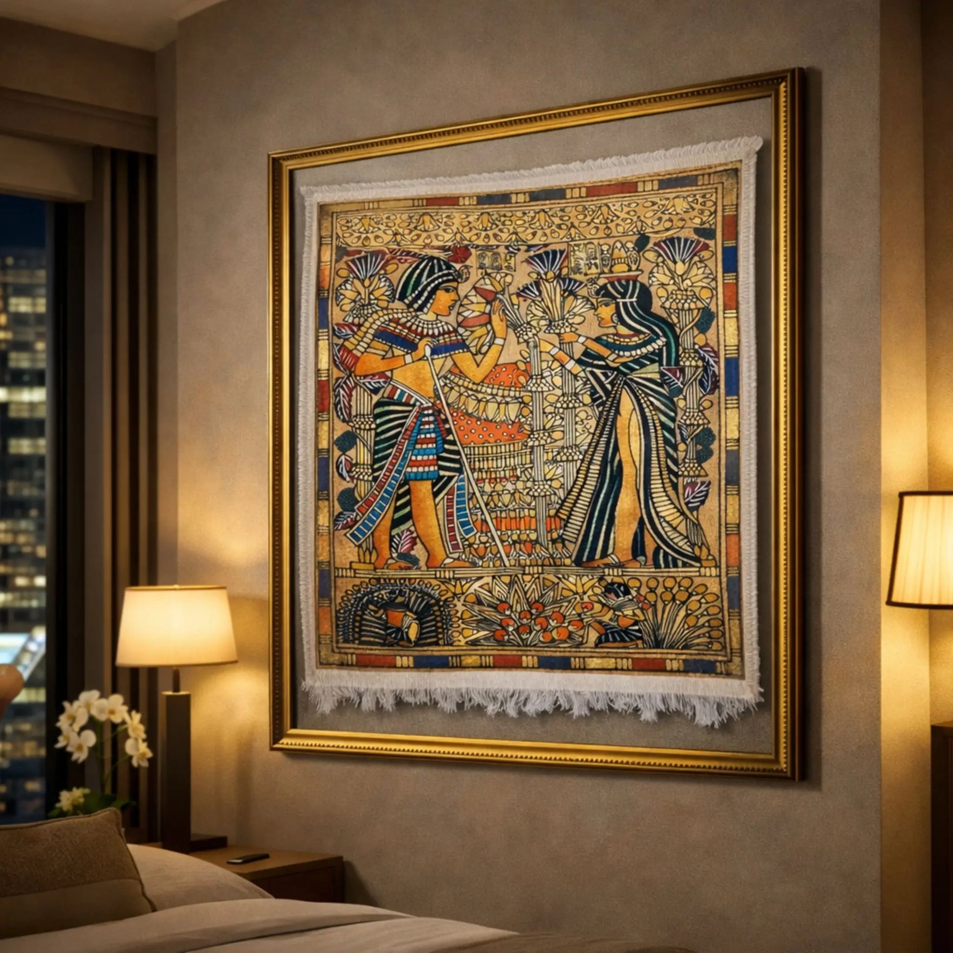 ancient-egyptian-royal-scene-frame-wall-rug