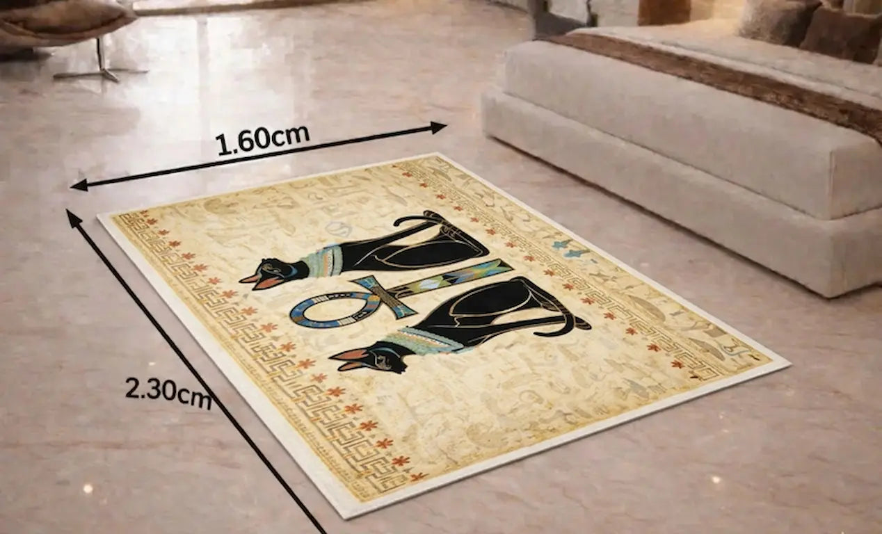 بديل سجاد فرعوني فاخر – تصميم باستت المصرية مع رمز العنخ