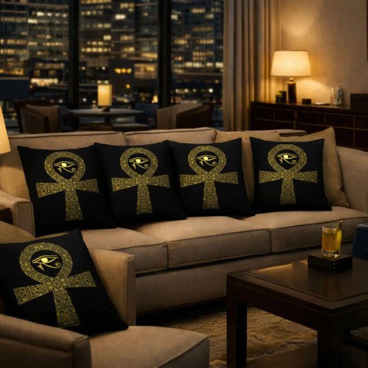 black-ankh-eye-of-horus-cushion-cover-gold