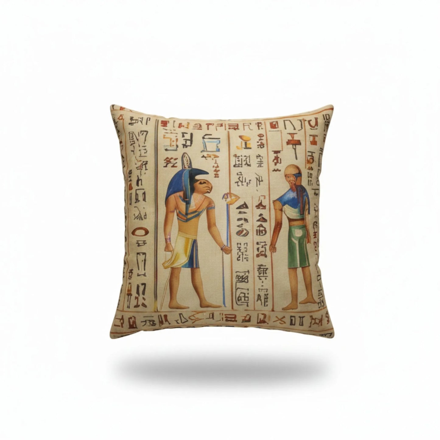 egyptian-ancient-figures-hieroglyphic-cushion-cover-front-view