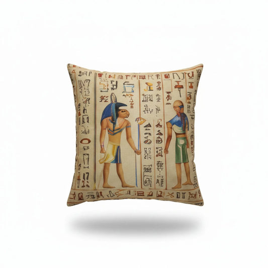 egyptian-ancient-figures-hieroglyphic-cushion-cover-front-view