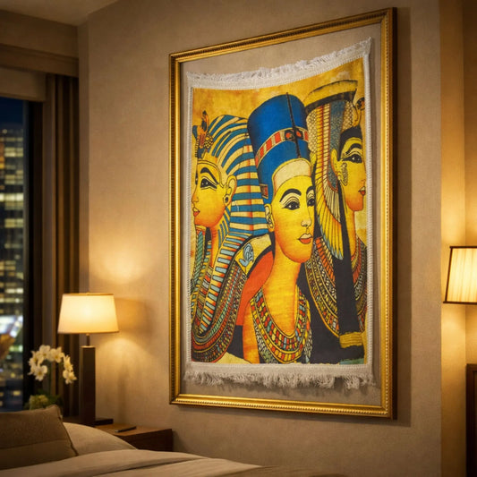 egyptian-pharaoh-queen-framed-wall-rug
