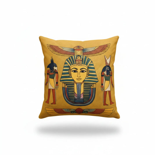 egyptian-pharaoh-tutankhamun-cushion-cover-front-view