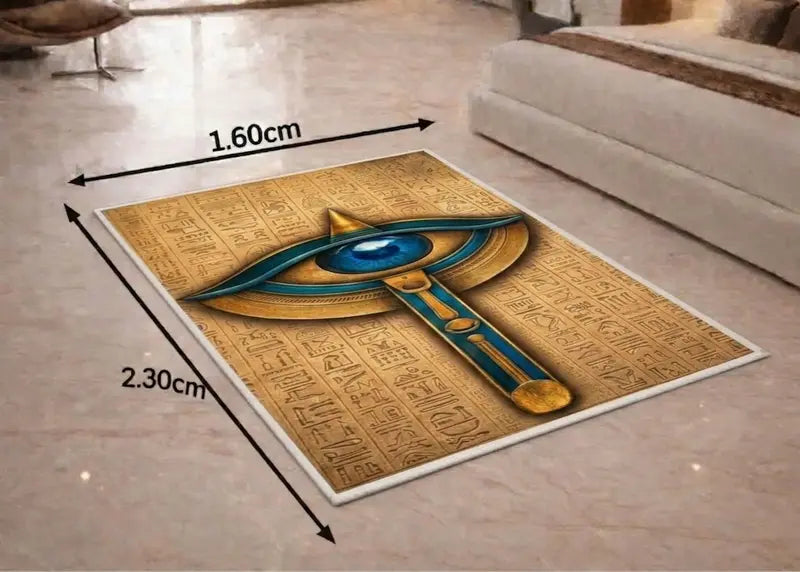 بديل سجاد فرعوني فاخر – تصميم عين حورس ومفتاح الحياة الهيروغليفي