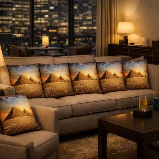 giza-pyramids-sunset-egyptian-desert-throw-pillow