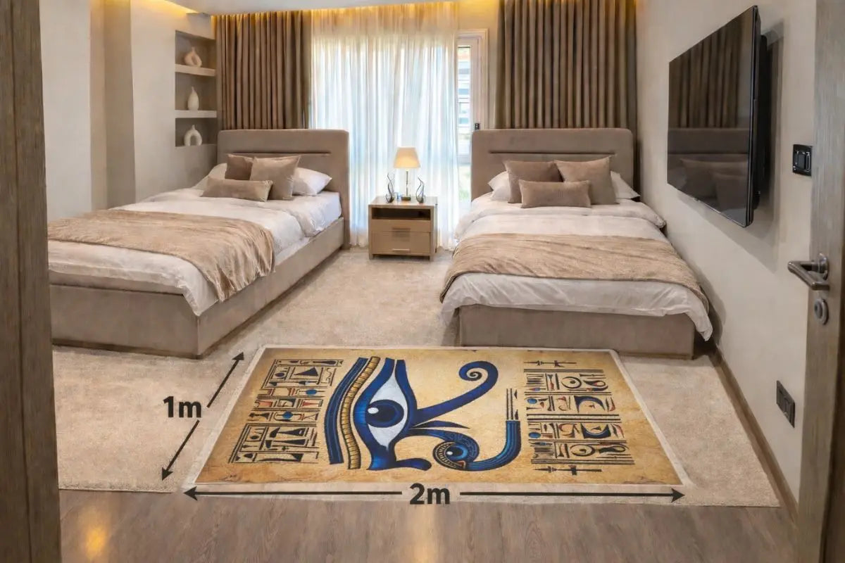  بديل سجاد فرعوني فاخر  تصميم عين حورس بالنقوش الفرعونية
