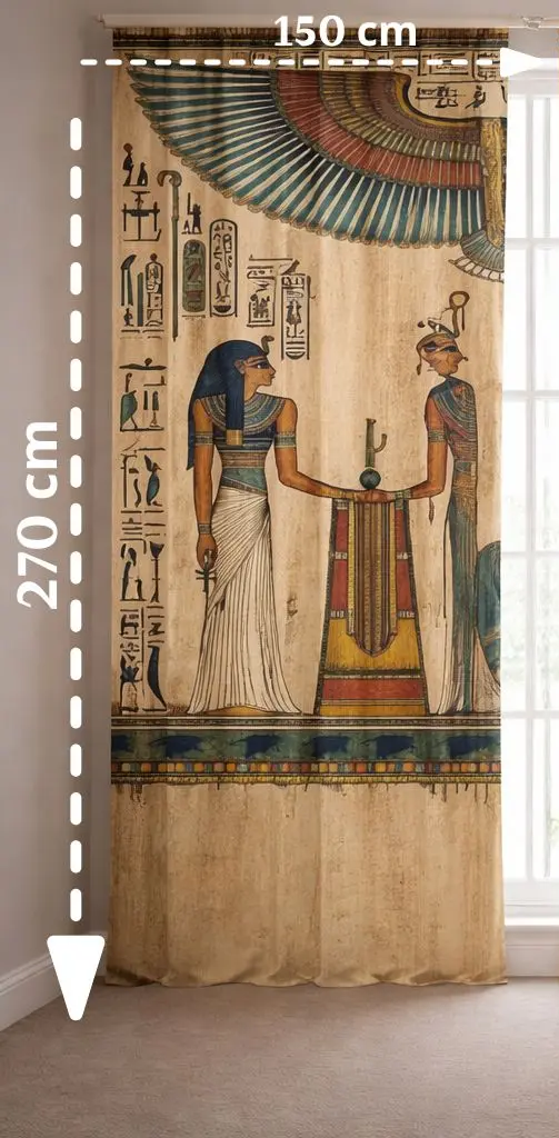 ستارة فرعونية بتصميم جداريات إيزيس المجنحة| ديكور مصري قديم فاخر