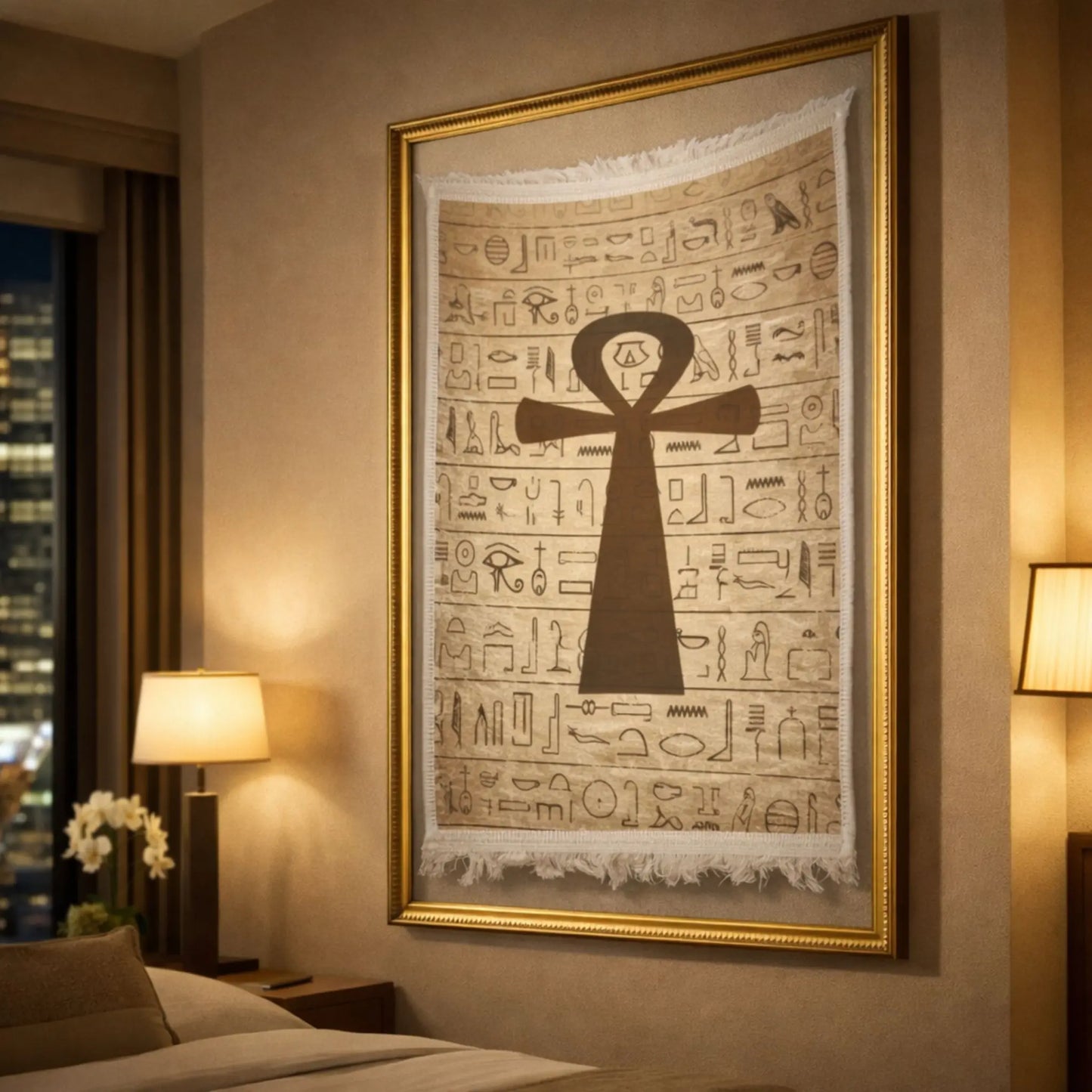 pharaonic-ankh-wall-rug-frame-decor