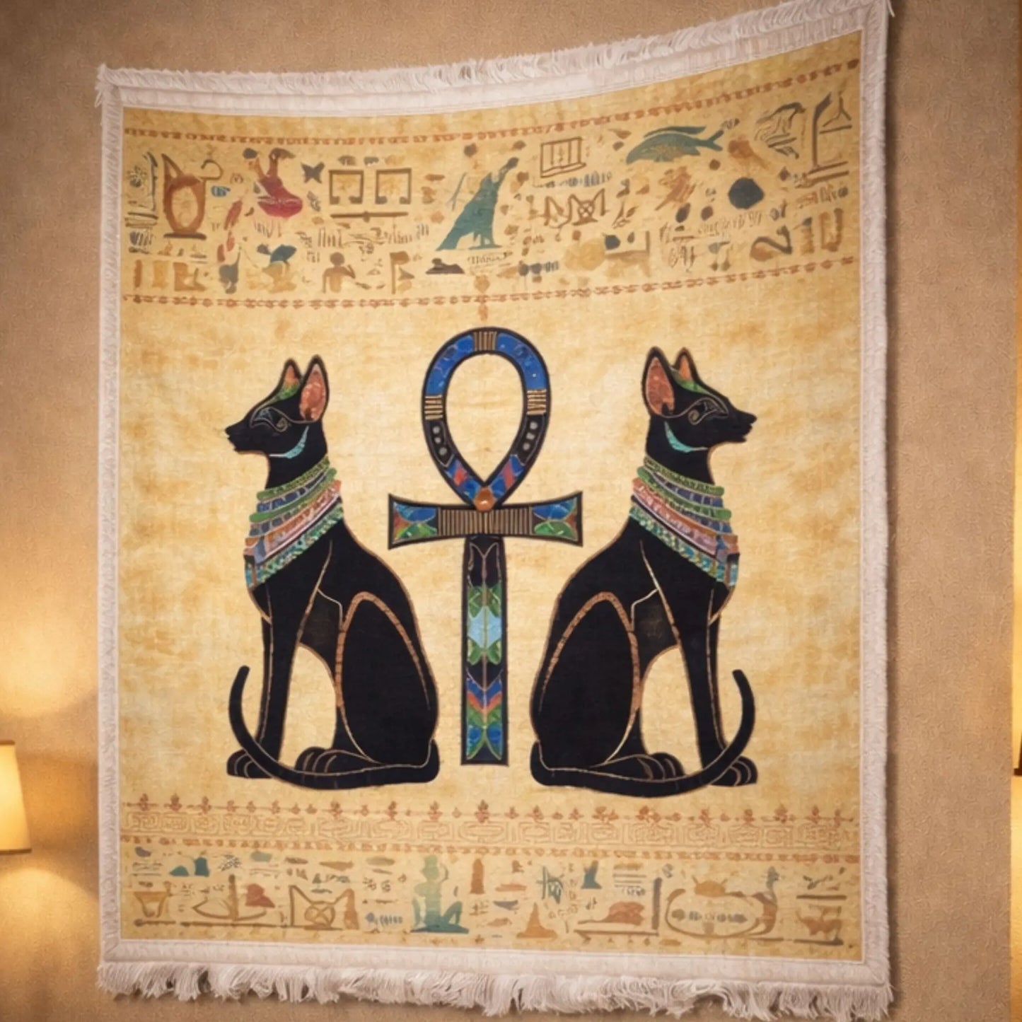 pharaonic-bastet-ankh-front-view-wall-rug-decor