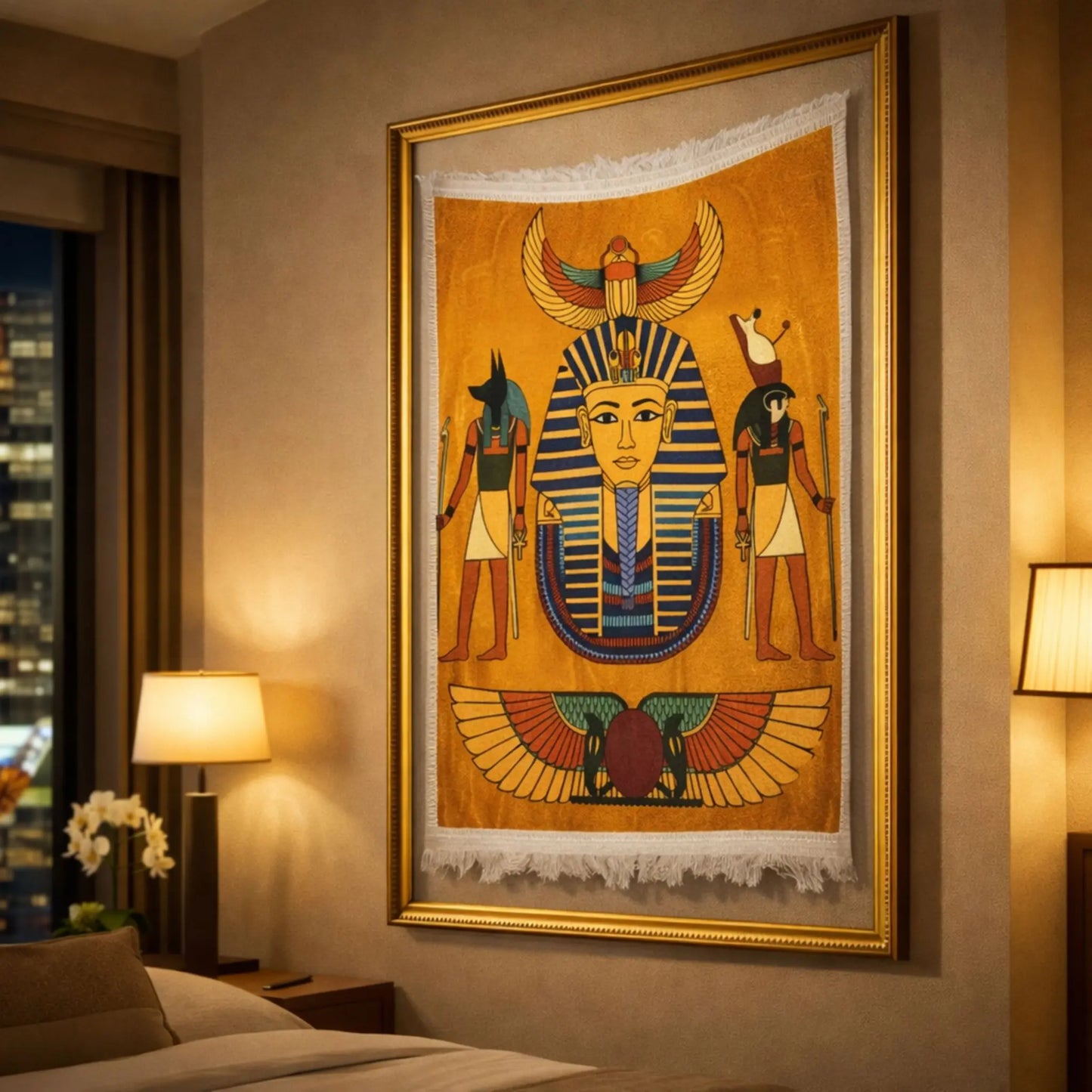 pharaonic-wall-framed-hanging-tutankhamun-gold