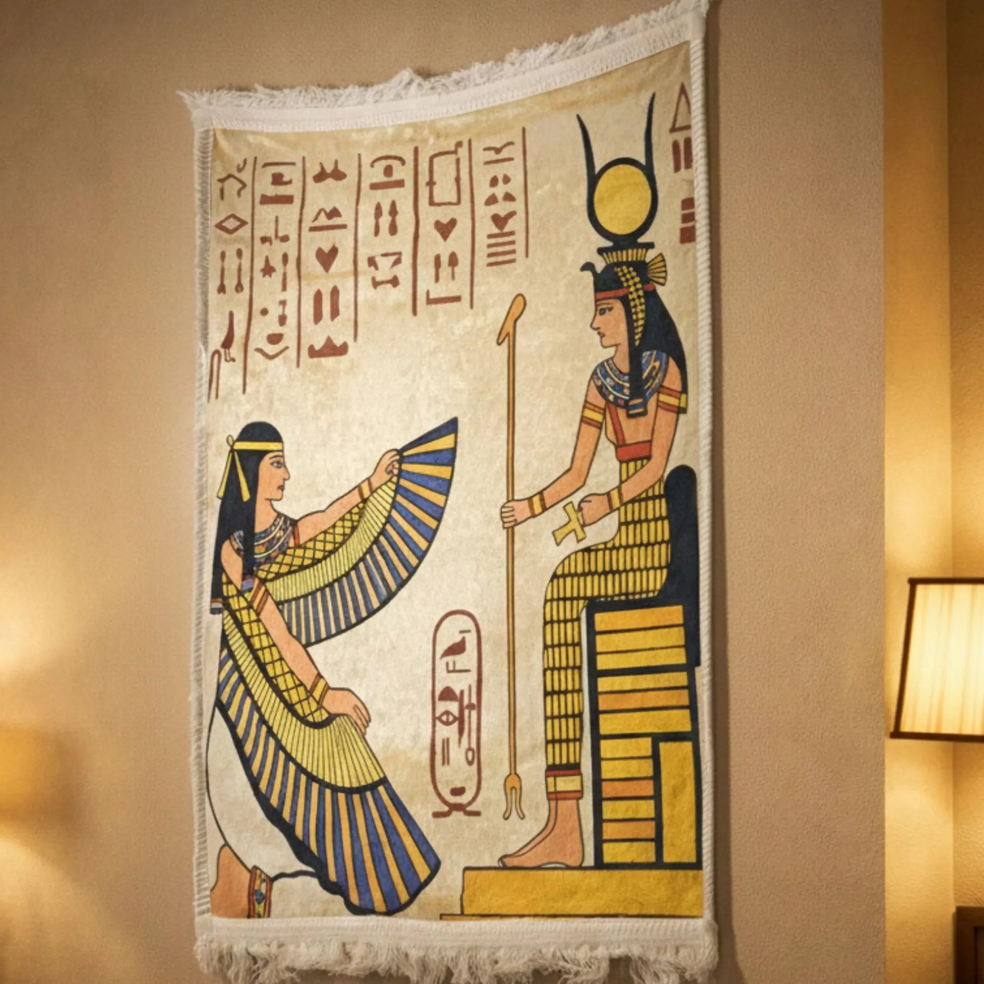 pharaonic-wall-hanging-royal-scene-hieroglyphics-front-view